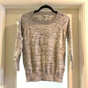Joie size S black & white, 3/4 sleeve crew neck sweater